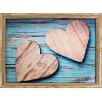 Kniedienblad met kussen eronder Laptray schootkussen Harten Blauw